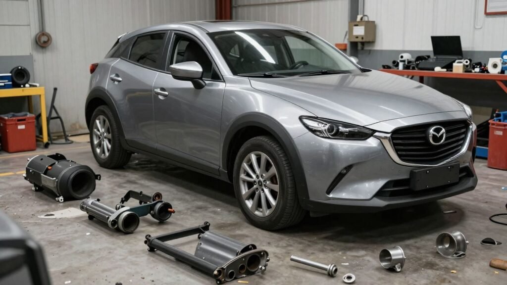 Mazda CX-3 parts at a wrecking yard in Perth.
