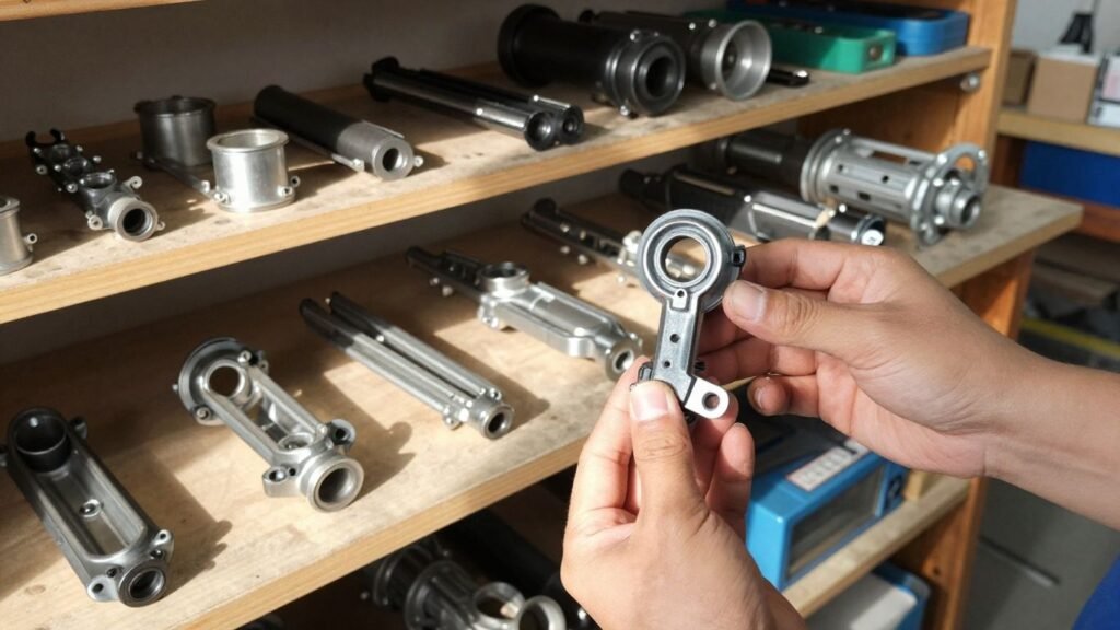Mazda car parts in a workshop